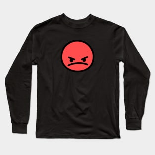 Red Angry Face Long Sleeve T-Shirt